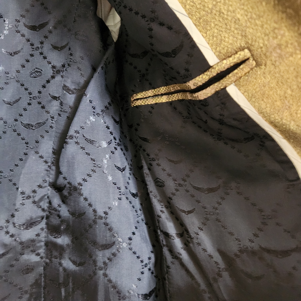 Zadig and Voltaire Gold Metallic Women's Blazer/Party Jacket - Picture 7 of 13
